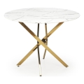 Tavolo da pranzo ESTEN 100 cm bianco/oro