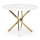 Tavolo da pranzo ESTEN 100 cm bianco/oro
