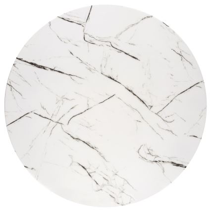 Tavolo da pranzo ESTEN 100 cm bianco/oro