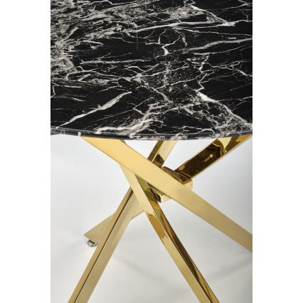 Tavolo da pranzo ESTEN 100 cm nero/oro