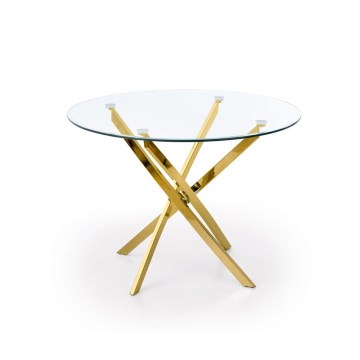 Tavolo da pranzo ESTEN trasparente/oro