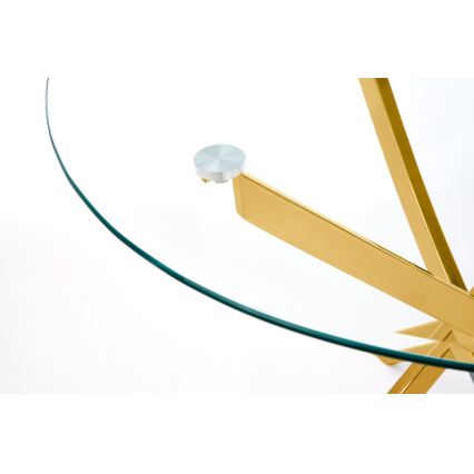 Tavolo da pranzo ESTEN trasparente/oro