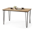 Tavolo da pranzo HALIJA con decoro in rovere