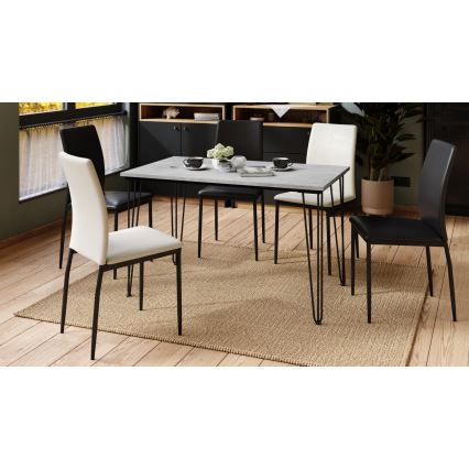 Tavolo da pranzo HALIJA in cemento grigio