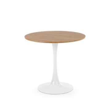 Tavolo da pranzo LUGI Ø 80 cm marrone/bianco
