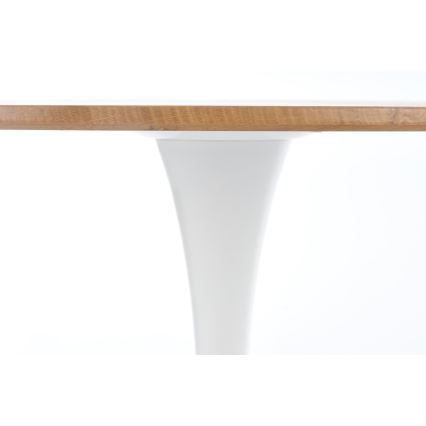 Tavolo da pranzo LUGI Ø 80 cm marrone/bianco