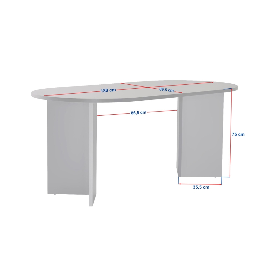 Tavolo da pranzo NEL 180x90 cm in travertino