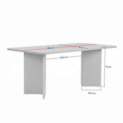 Tavolo da pranzo NEL 180x90 cm travertino
