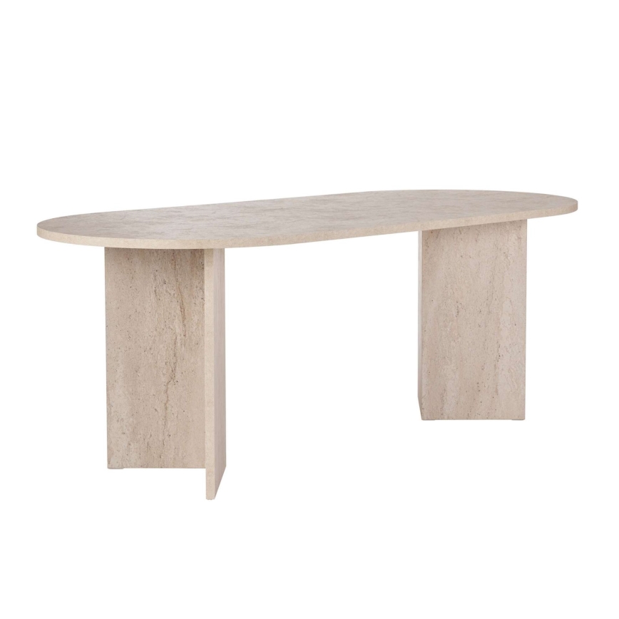 Tavolo da pranzo NEL 200x90 cm in travertino