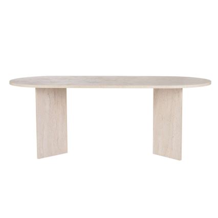 Tavolo da pranzo NEL 200x90 cm in travertino