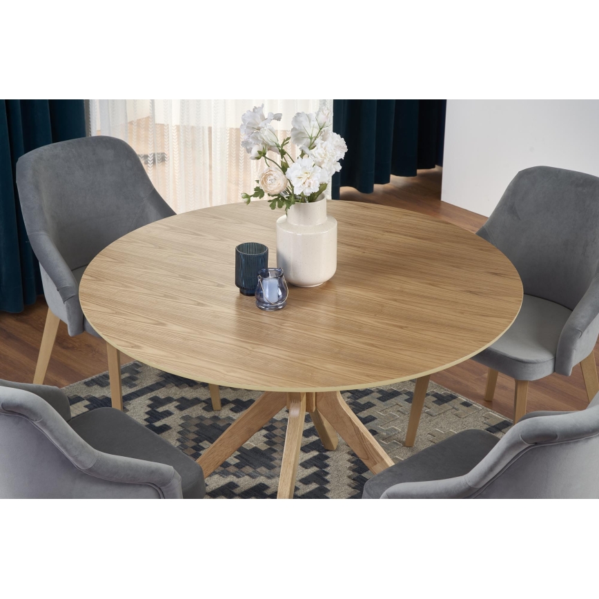 Tavolo da pranzo NICOLAS Ø 120 cm, marrone