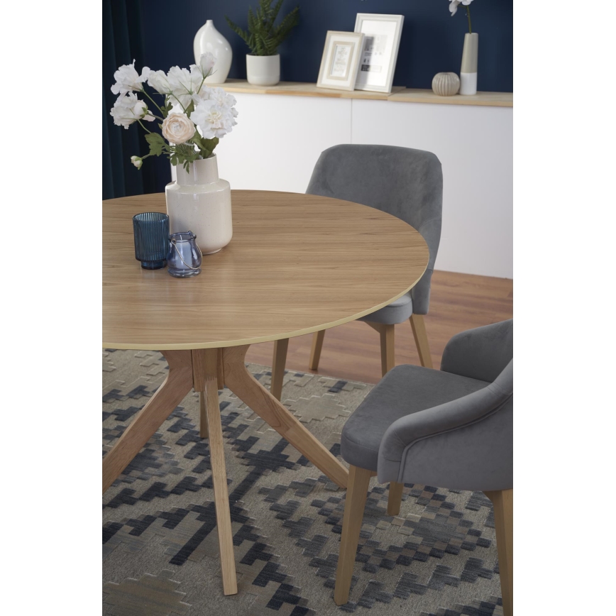 Tavolo da pranzo NICOLAS Ø 120 cm, marrone