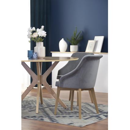Tavolo da pranzo NICOLAS Ø 120 cm, marrone