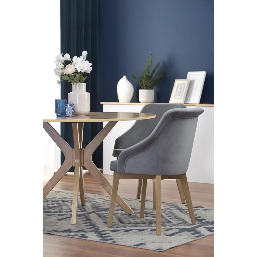 Tavolo da pranzo NICOLAS Ø 120 cm, marrone