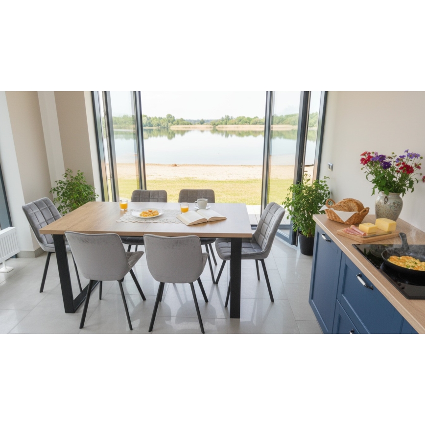 Tavolo da pranzo pieghevole COLIN quercia