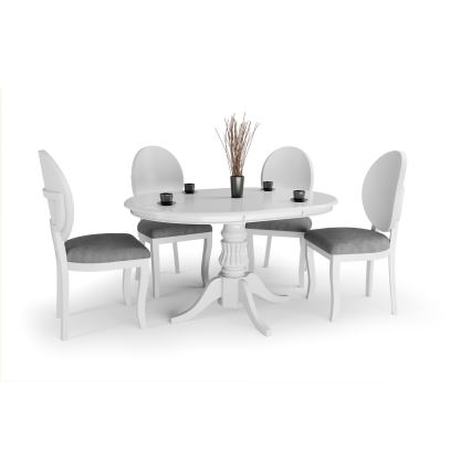 Tavolo da pranzo pieghevole WILLIAM 75x124 cm bianco