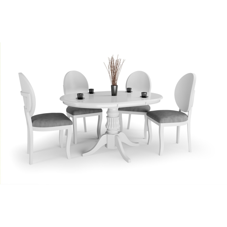 Tavolo da pranzo pieghevole WILLIAM 75x124 cm bianco