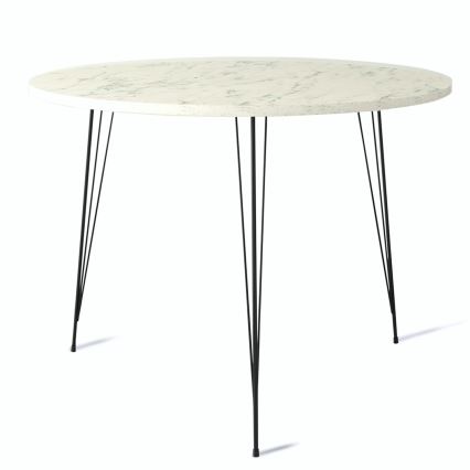 Tavolo da pranzo SANDALF 75x90 cm bianco/nero