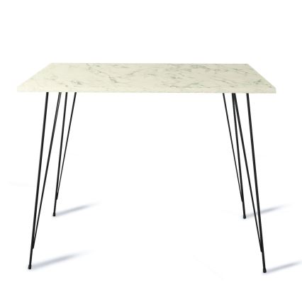 Tavolo da pranzo SANDALF 75x90 cm bianco/nero