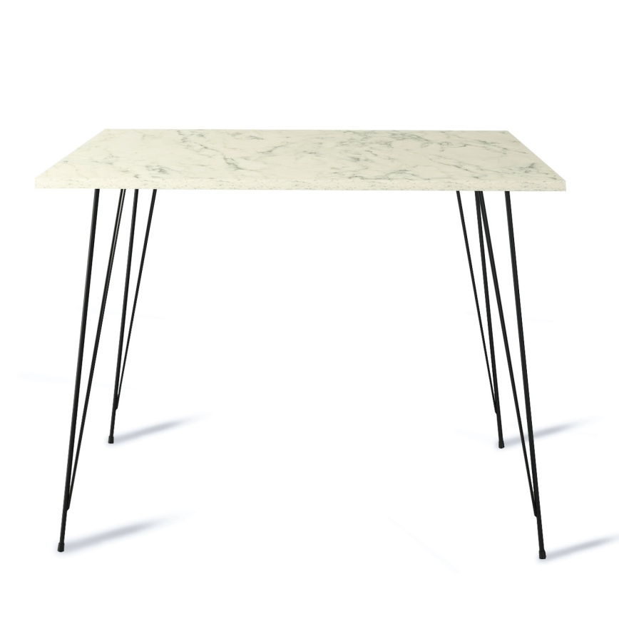 Tavolo da pranzo SANDALF 75x90 cm bianco/nero