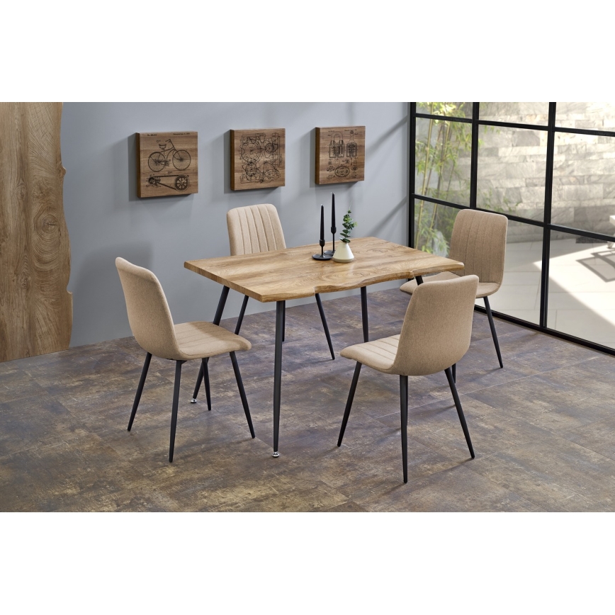 Tavolo da pranzo SOLACE rovere/nero