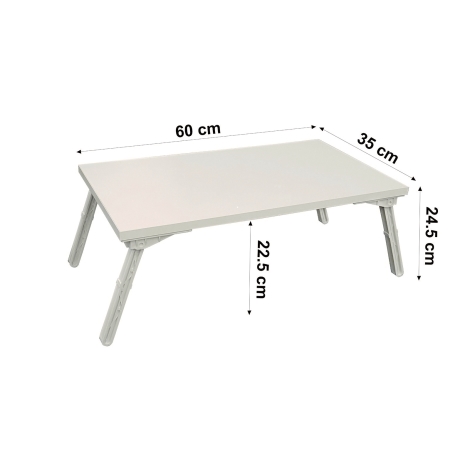 Tavolo per letto GUSTO 24x60 cm bianco