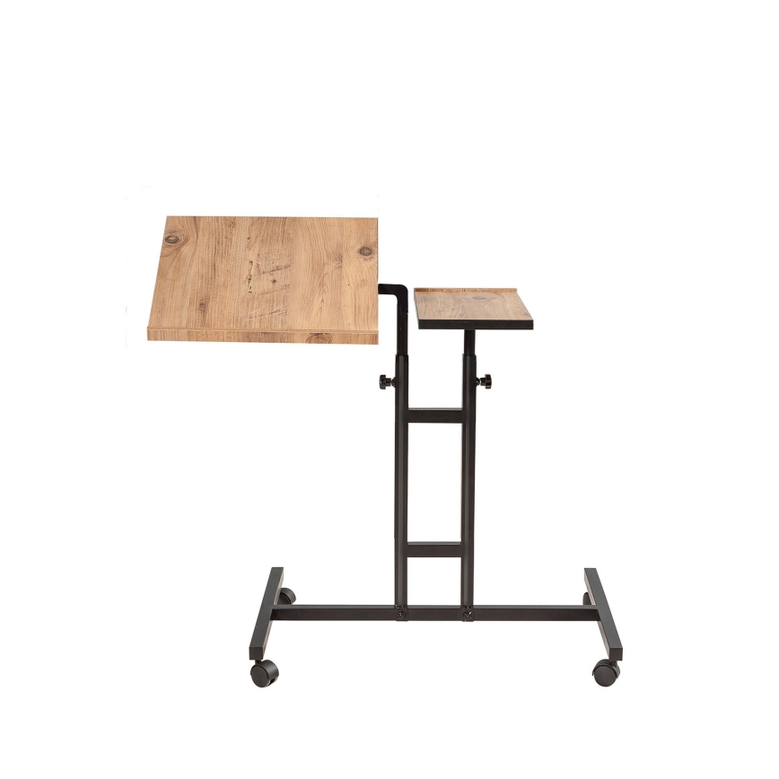 Tavolo regolabile GLEN 87x67 cm marrone/nero
