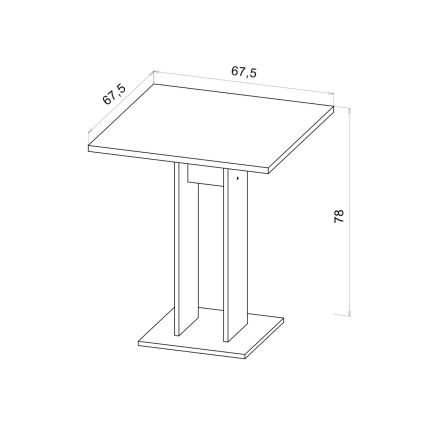 Tavolo STRAPO in rovere Wotan