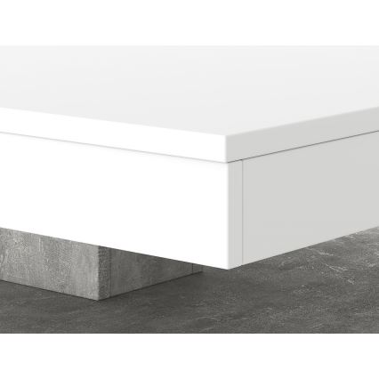 Tavolo TIMO bianco/grigio effetto cemento