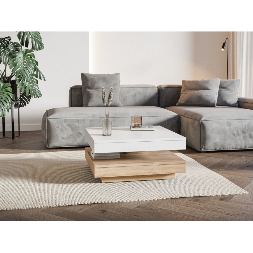 Tavolo TIMO bianco/rovere sonoma