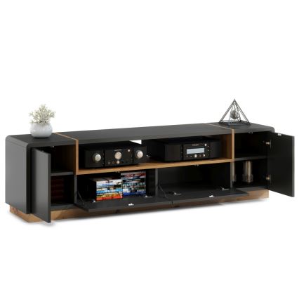 Tavolo TV FRED antracite/quercia artisan
