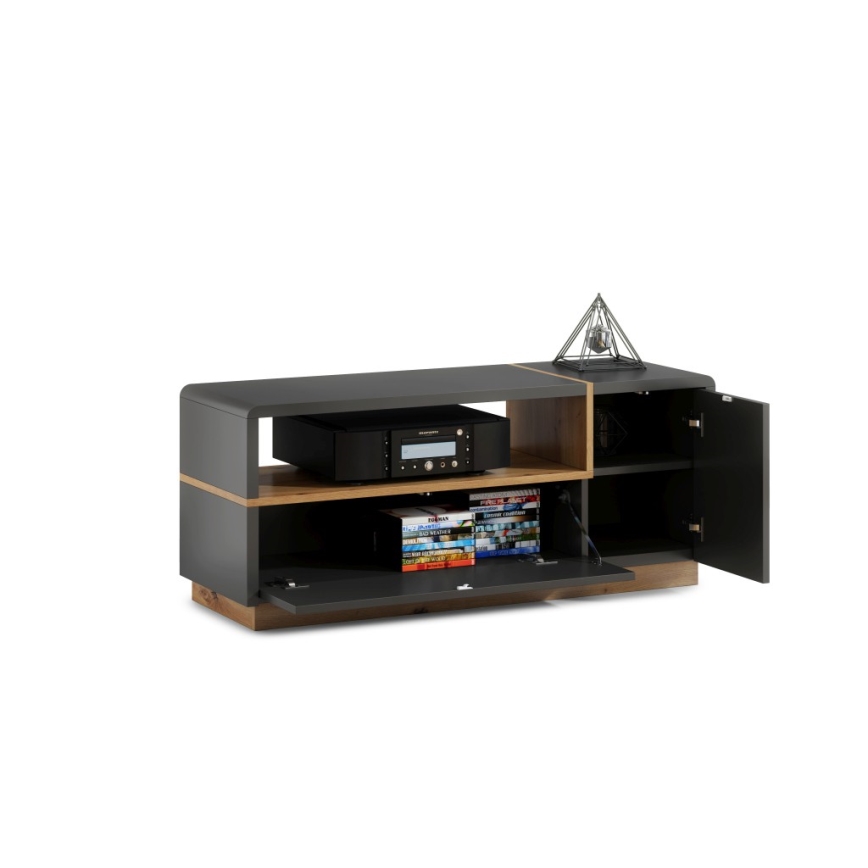 Tavolo TV FRED antracite/quercia artisan