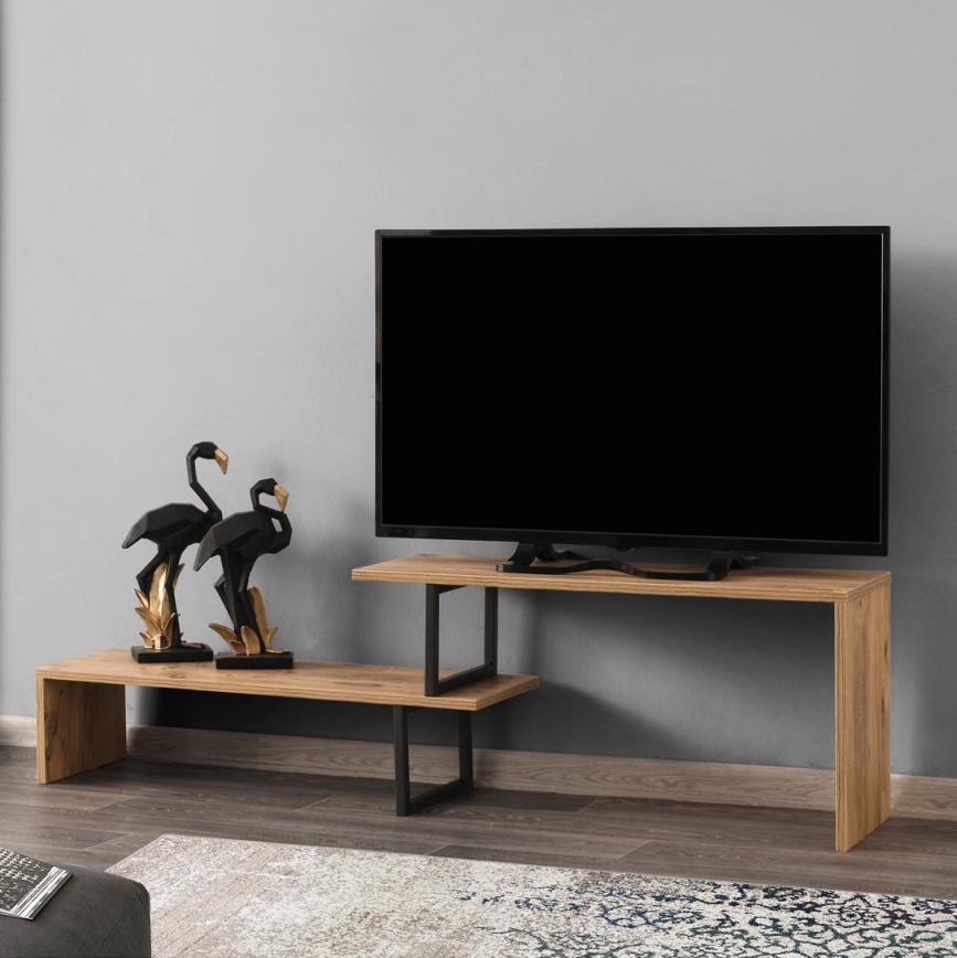 Tavolo TV OVIT 44x153 cm marrone/nero