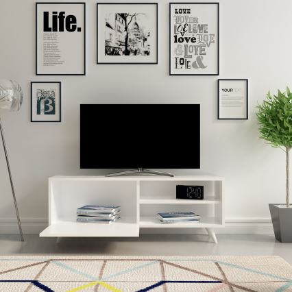 Tavolo TV VENEDIK 43,7x120 cm bianco