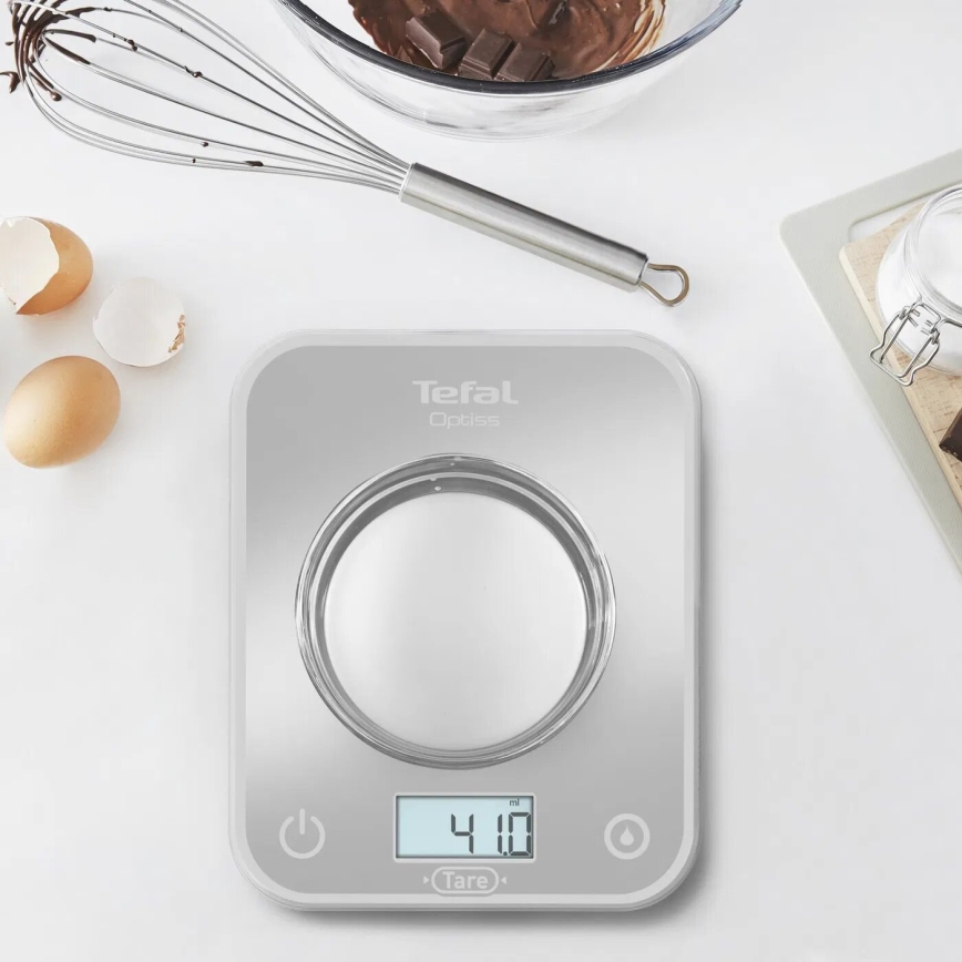 Tefal - Bilancia da cucina OPTISS 2xAAA grigio