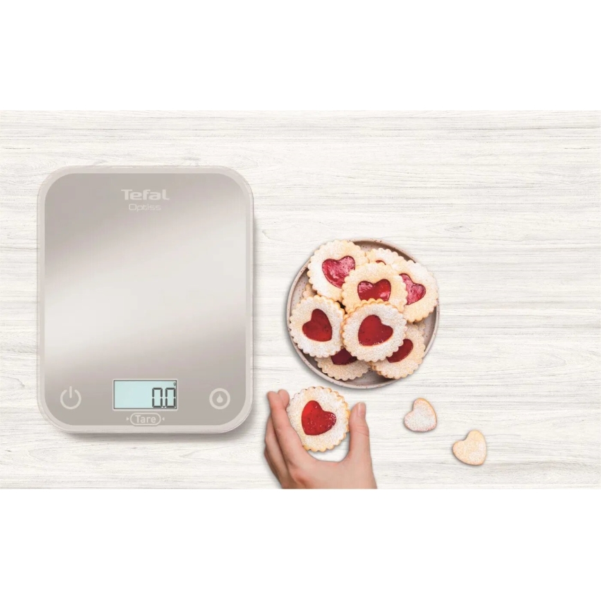 Tefal - Bilancia da cucina OPTISS 2xAAA grigio
