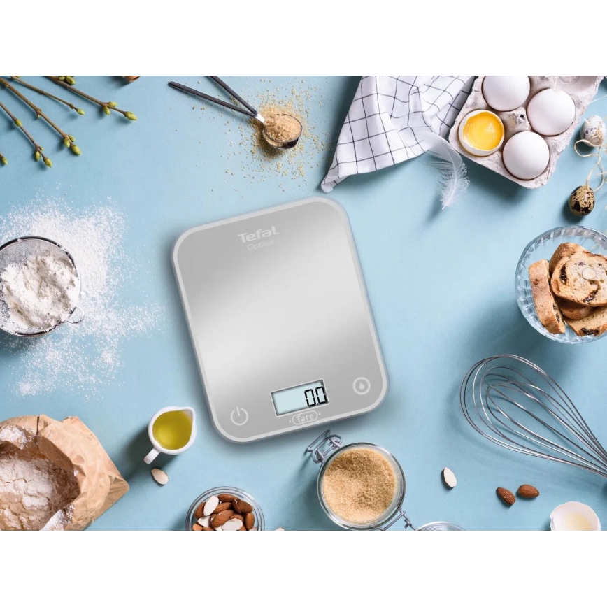 Tefal - Bilancia da cucina OPTISS 2xAAA grigio