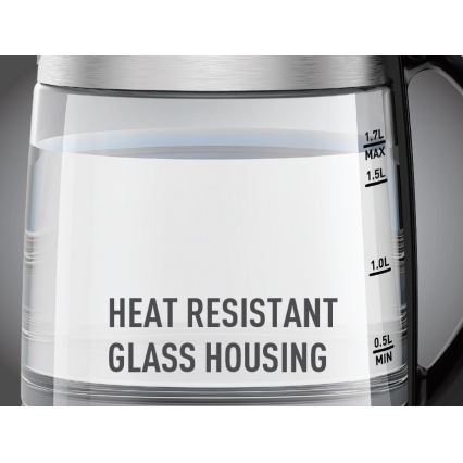 Tefal - Bollitore GLASS 1,7 l  2200W/230V cromo opaco