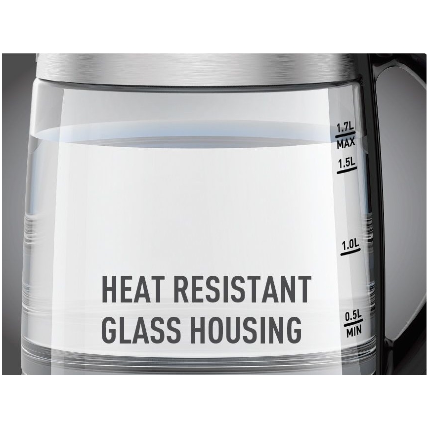 Tefal - Bollitore GLASS 1,7 l  2200W/230V cromo opaco