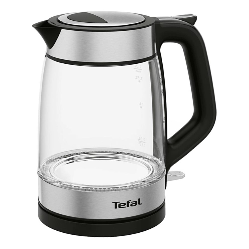 Tefal - Bollitore GLASS 1,7l 2200W/230V nero/acciaio inossidabile