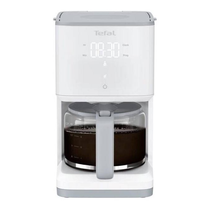 Tefal - Caffettiera a goccia con display LCD SENSE 1000W/230V bianco