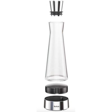 Tefal - Caraffa refrigerante in vetro FLOW SLIM 1 l acciaio inossidabile/vetro