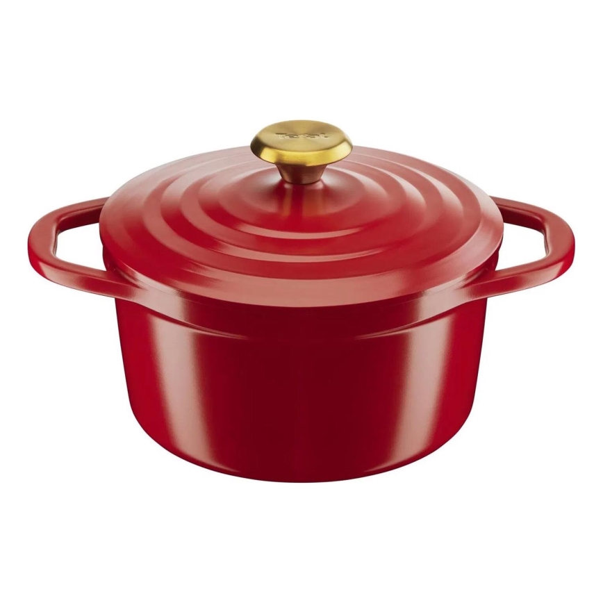 Tefal - Casseruola AIR 20 cm con coperchio, rossa
