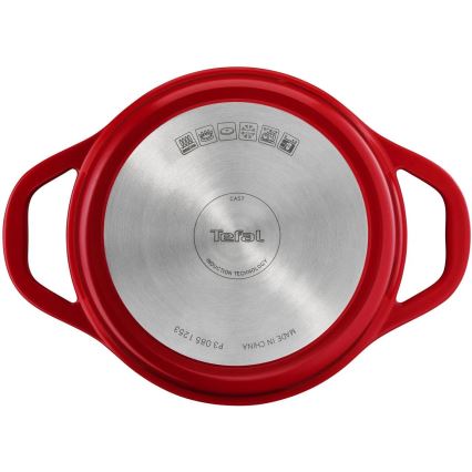Tefal - Casseruola AIR 20 cm con coperchio, rossa