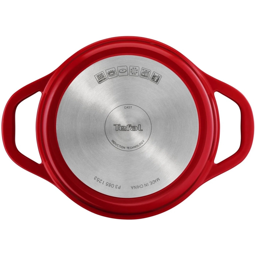 Tefal - Casseruola AIR 20 cm con coperchio, rossa