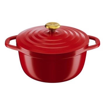 Tefal - Casseruola AIR 24 cm con coperchio, rossa