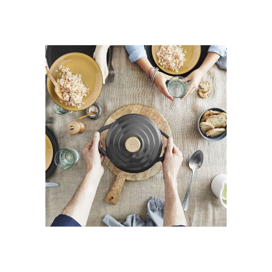 Tefal - Casseruola con coperchio AIR 20 cm antracite