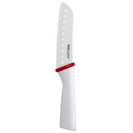 Tefal - Ceramica coltello santoku INGENIO 13 cm bianco/rosso