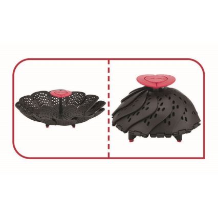 Tefal - Cestello per la cottura a vapore INGENIO nero/rosso