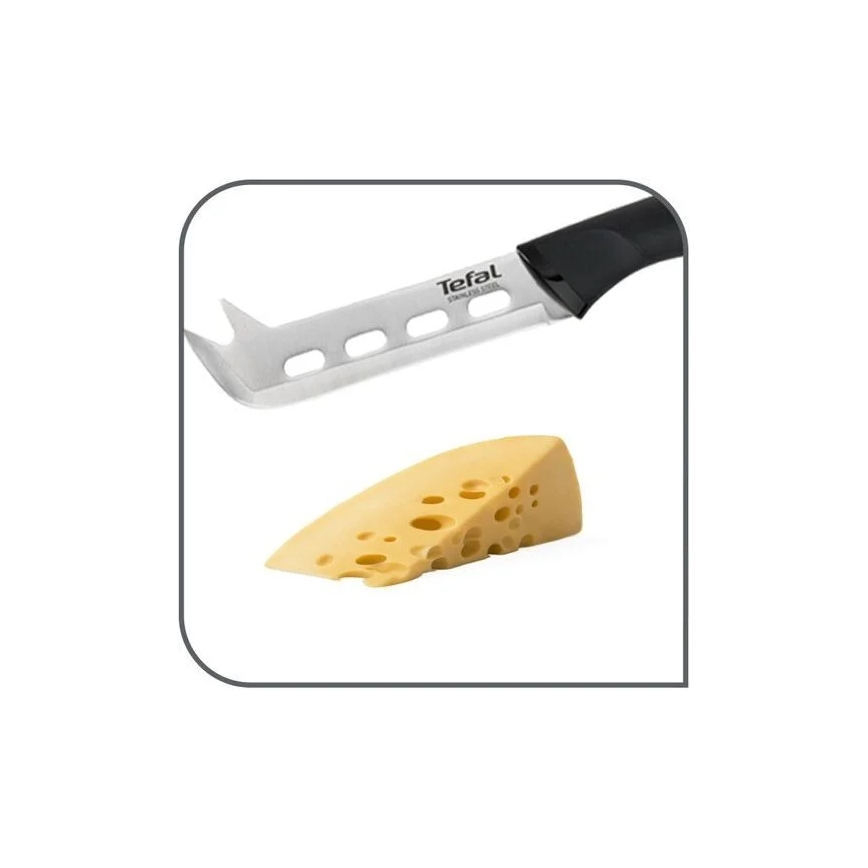 Tefal - Coltello per formaggio in acciaio inox COMFORT 12 cm cromo lucido/nero